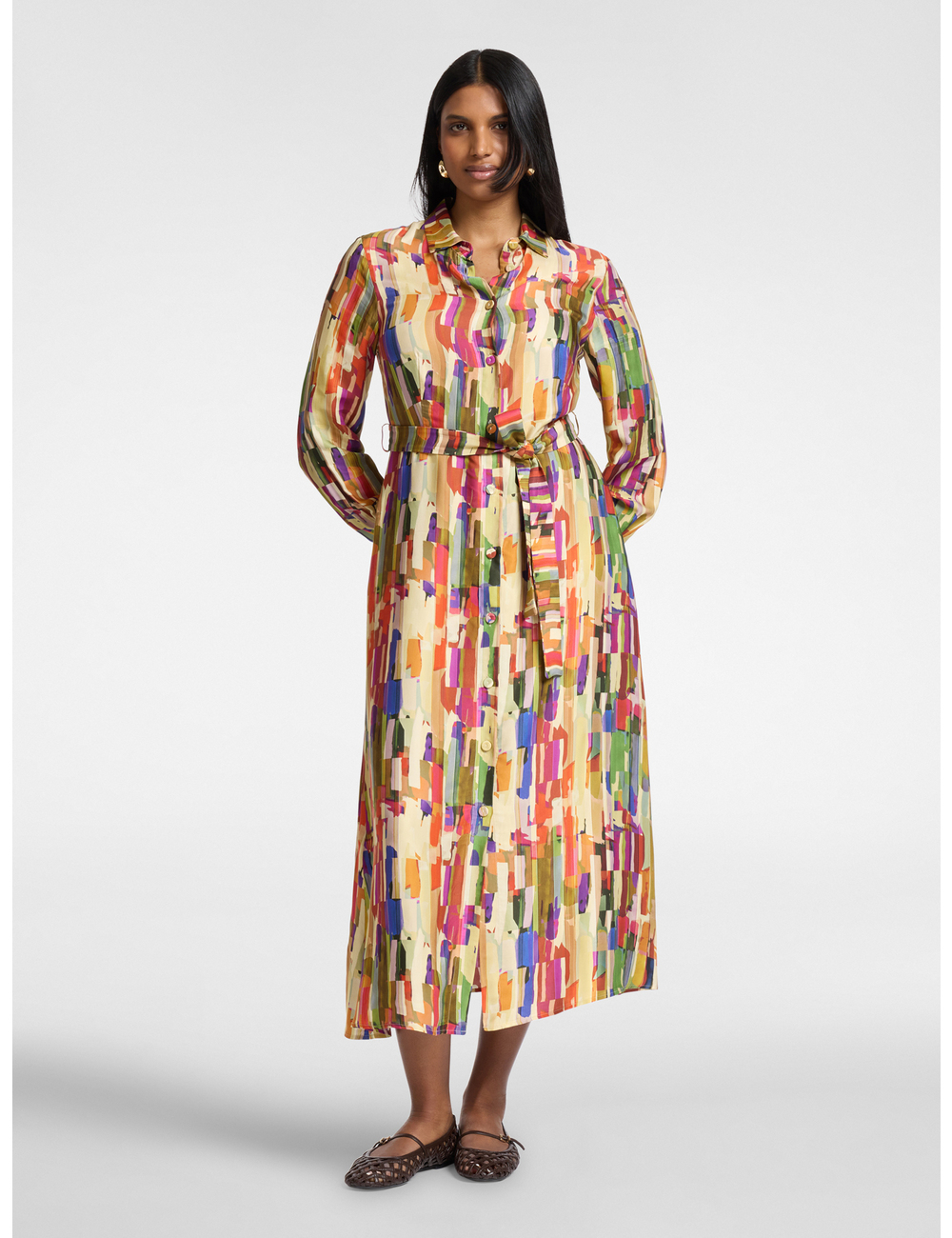 Elena Mirò - Vestido camisero estampado