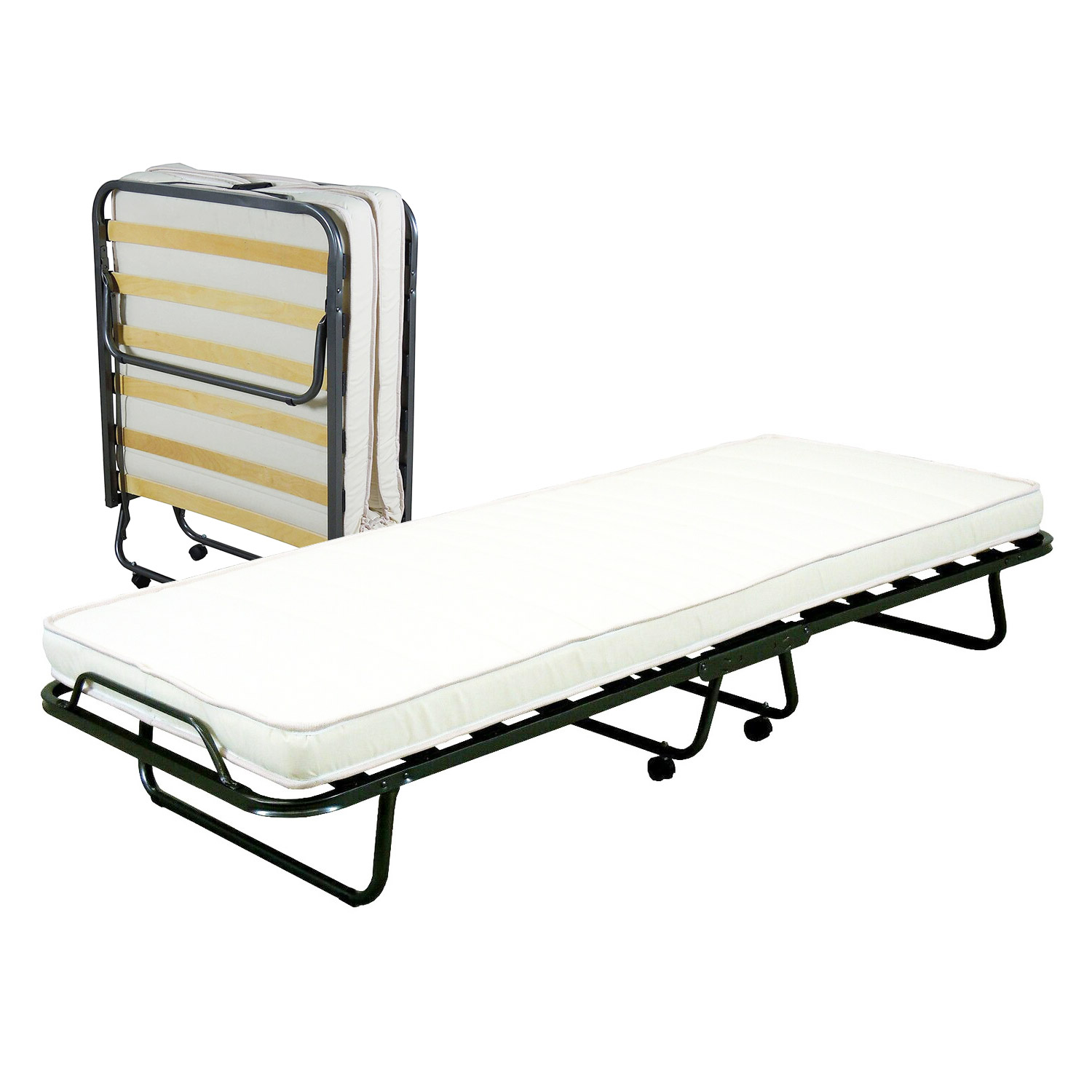 Cortassa Cama plegable con COLCHÓN Y GURDAPOLVO Incluido, Estructura Resistant Y 4 Rueda GIRATORIAS, 100% HECHO EN ITALIA Visitar La Tienda de Cortassa