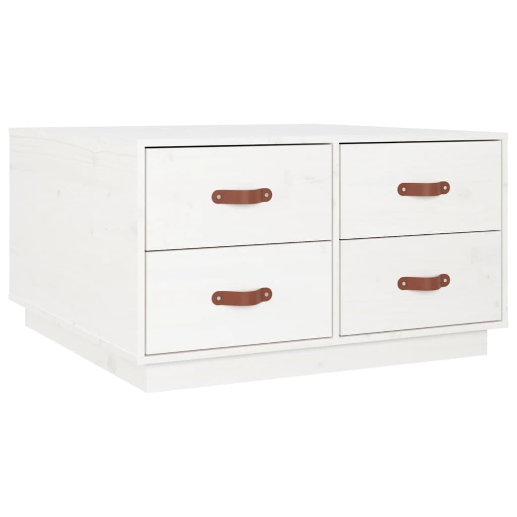 Vidaxl Mesa de Centro de Madera Maciza de Pino 80x80x45 Cm Natural