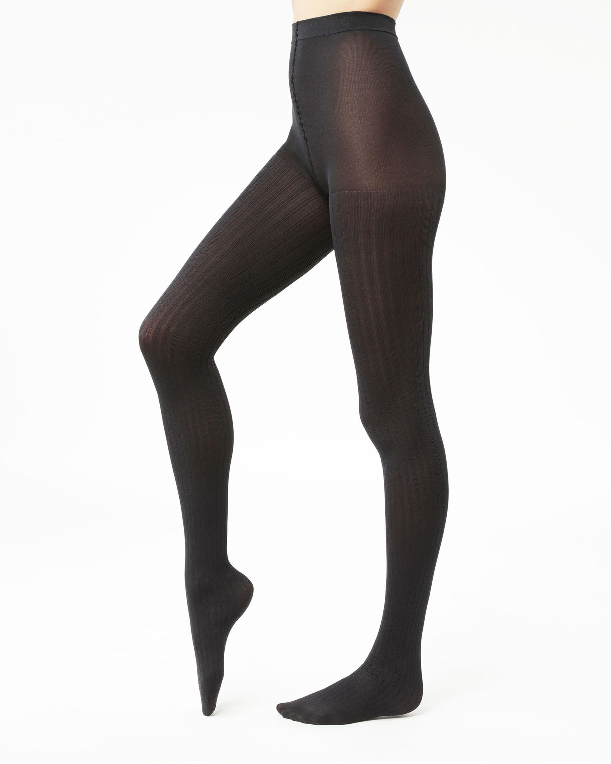 Panty semiopaco de canalé 52D