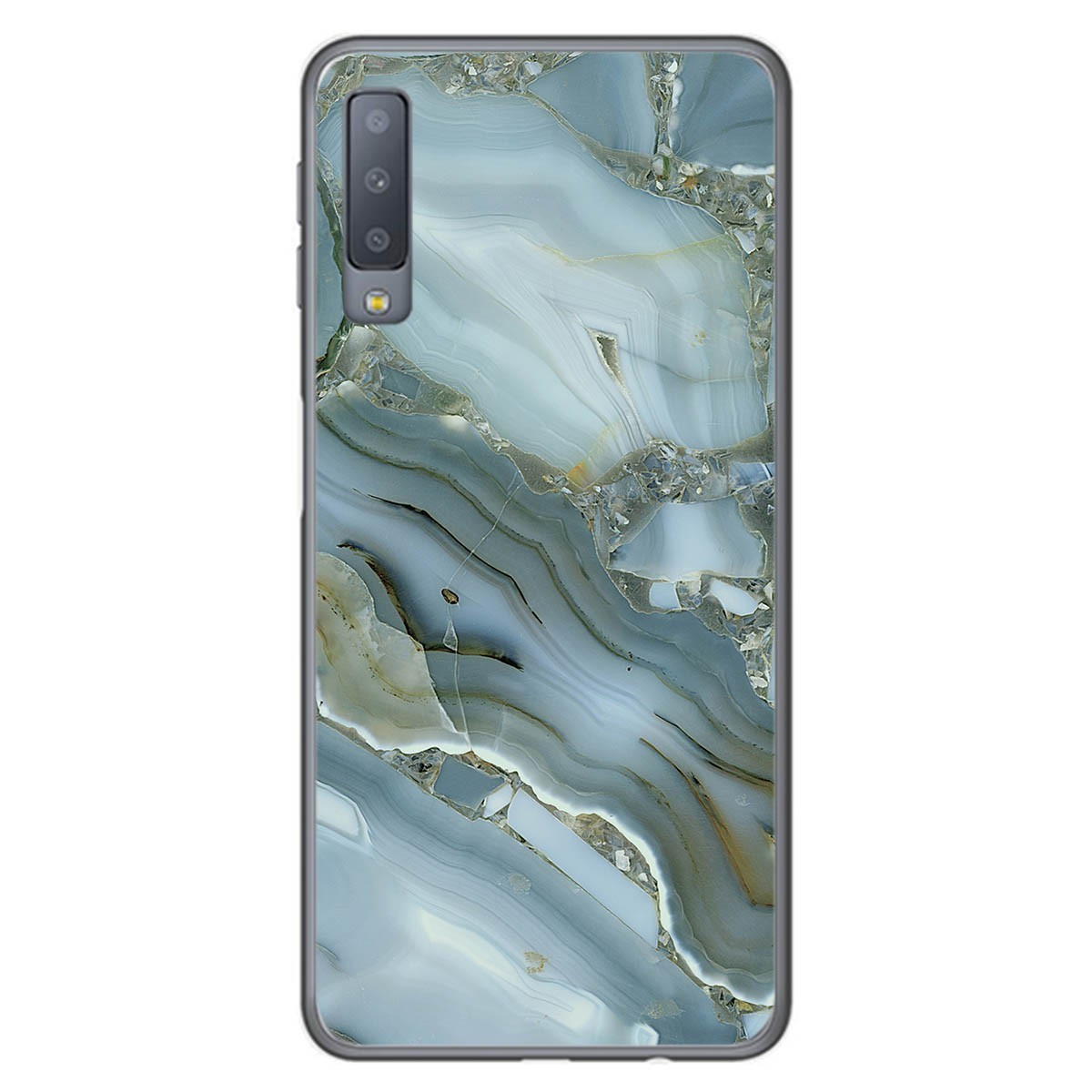 Tumundosmartphone Funda Gel Tpu para Samsung Galaxy A7 (2018) diseño Mármol 09 Dibujos