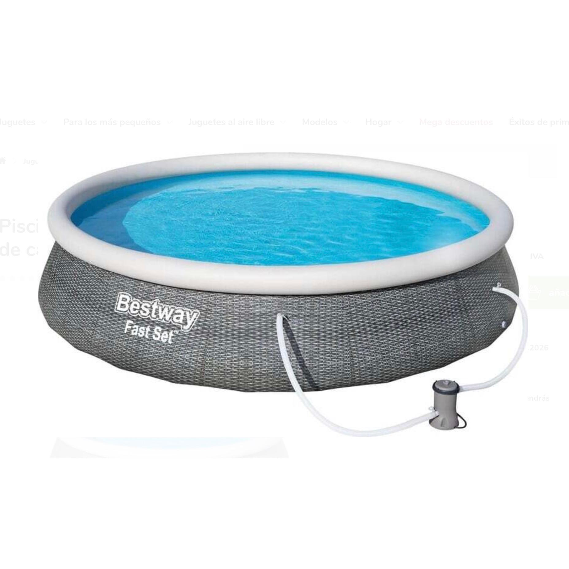 BESTWAY Piscina Fast Set Redonda Con Depuradora Ø 366 x 76 cm.