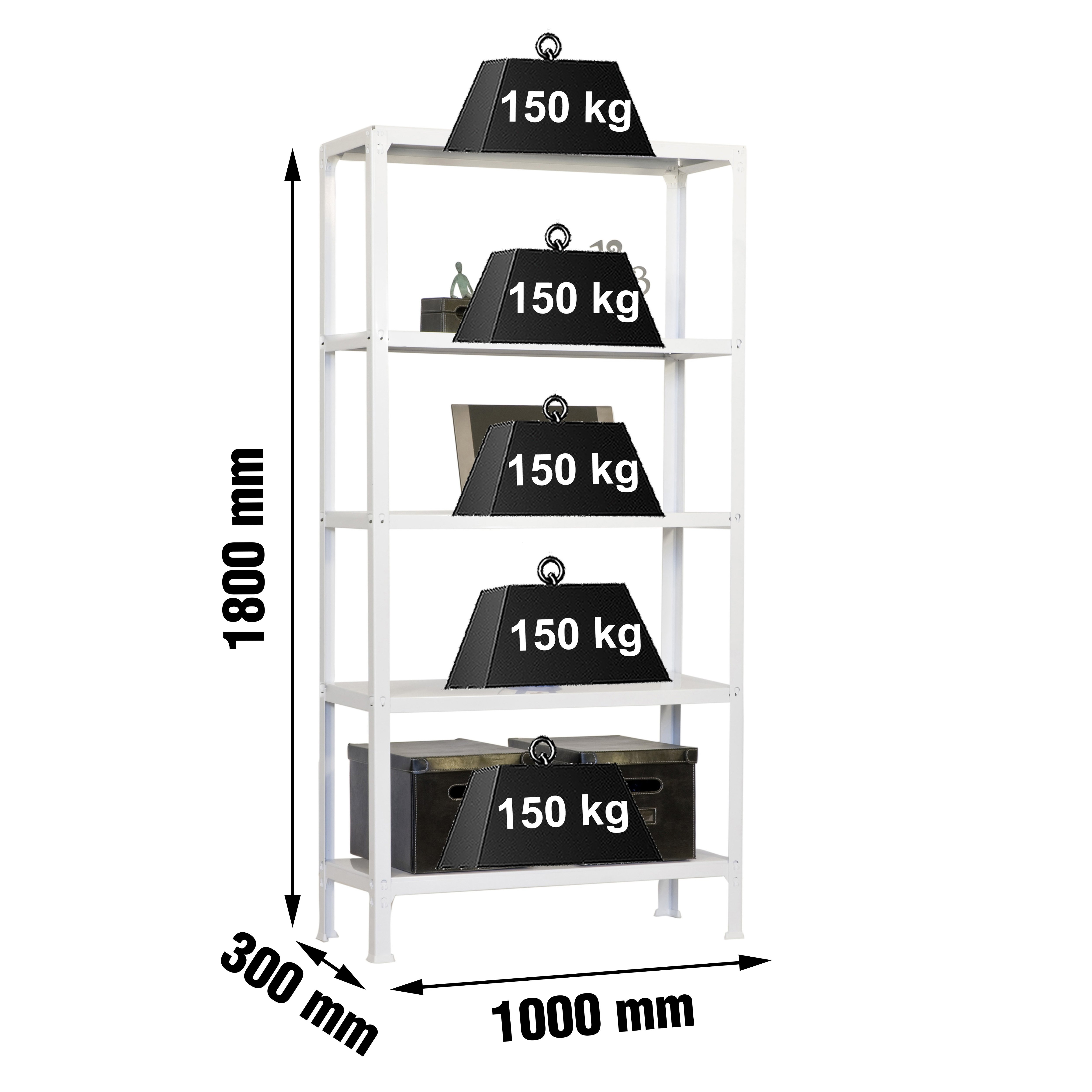 Estantería SIMONRACK Simonhome click plus 5/300 blanco