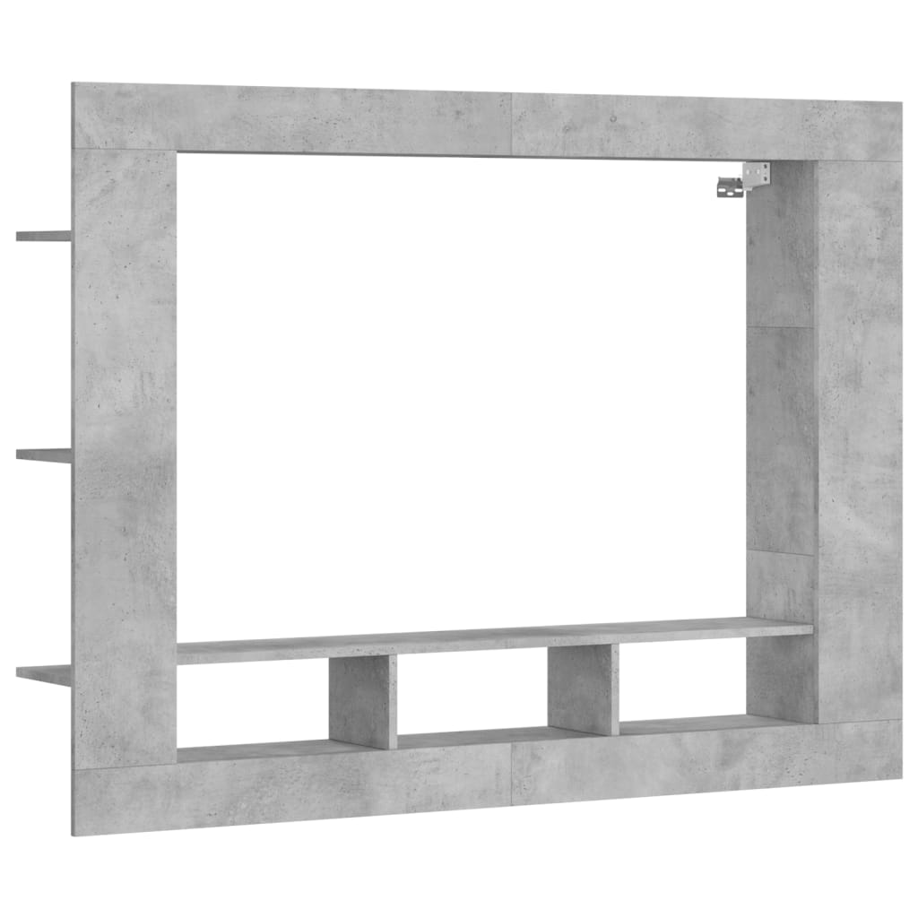vidaXL Mueble para TV madera de ingeniería gris hormigón 152x22x113 cm
