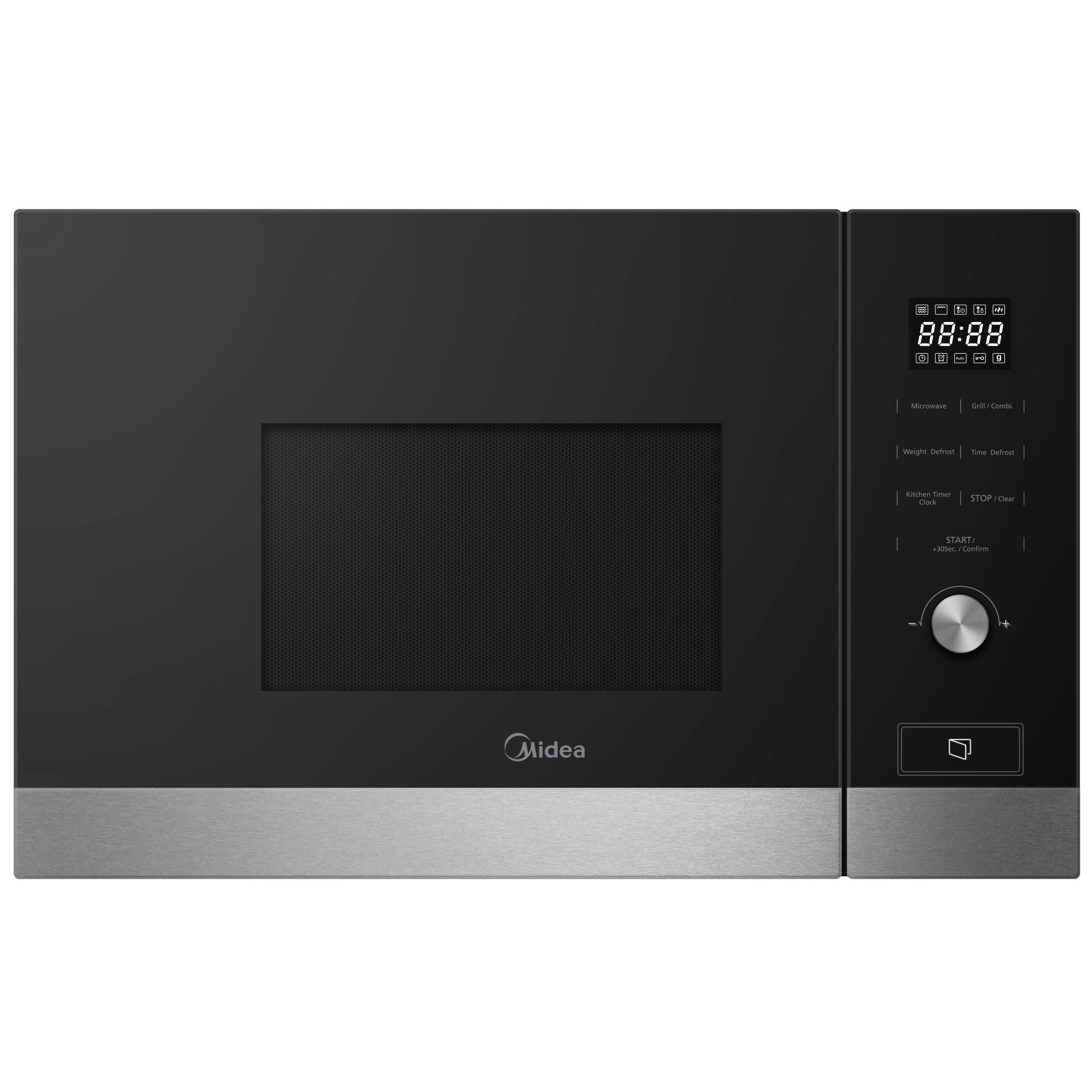 Midea MBMTG820HX - Microondas Integrable con Grill 20 Litros 800 W
