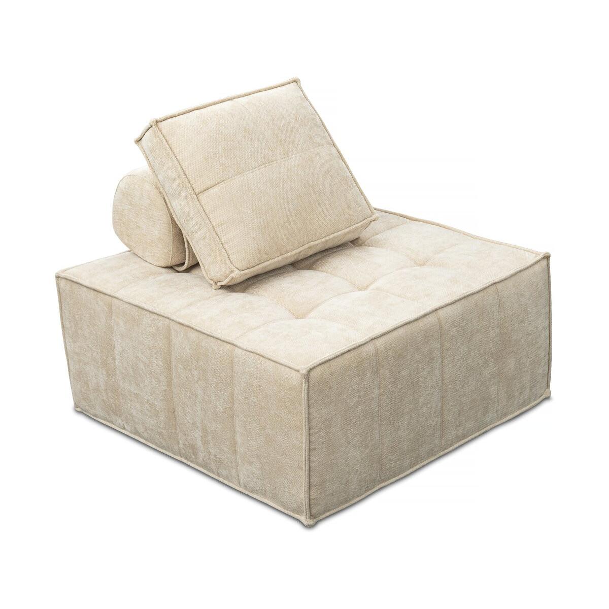 Habitat y Jardin - Sillón de tela texturizada  - 96 x 100 x 89 cm - Beige