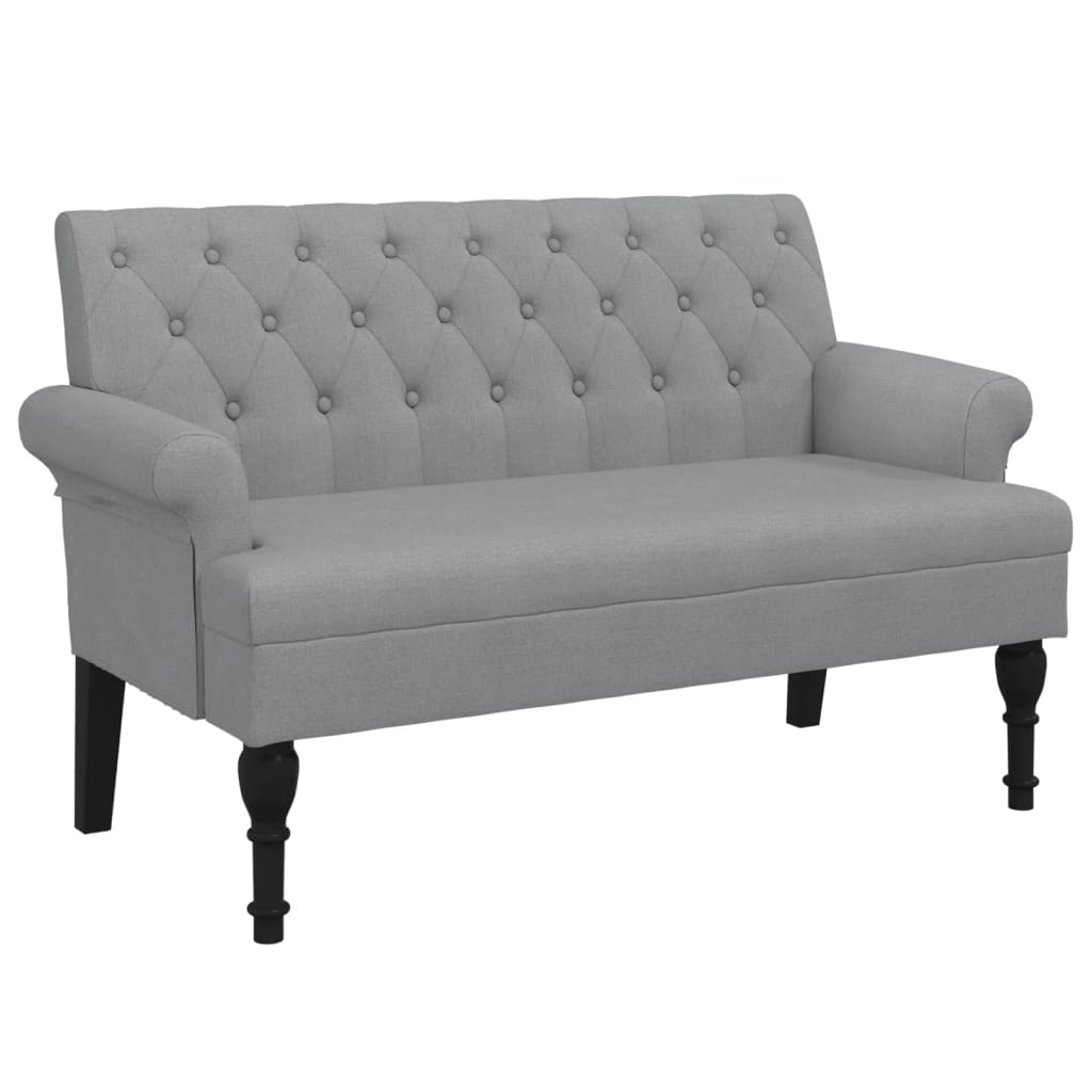 vidaXL Banco con respaldo tela 120x62x75,5 cm Multicolor