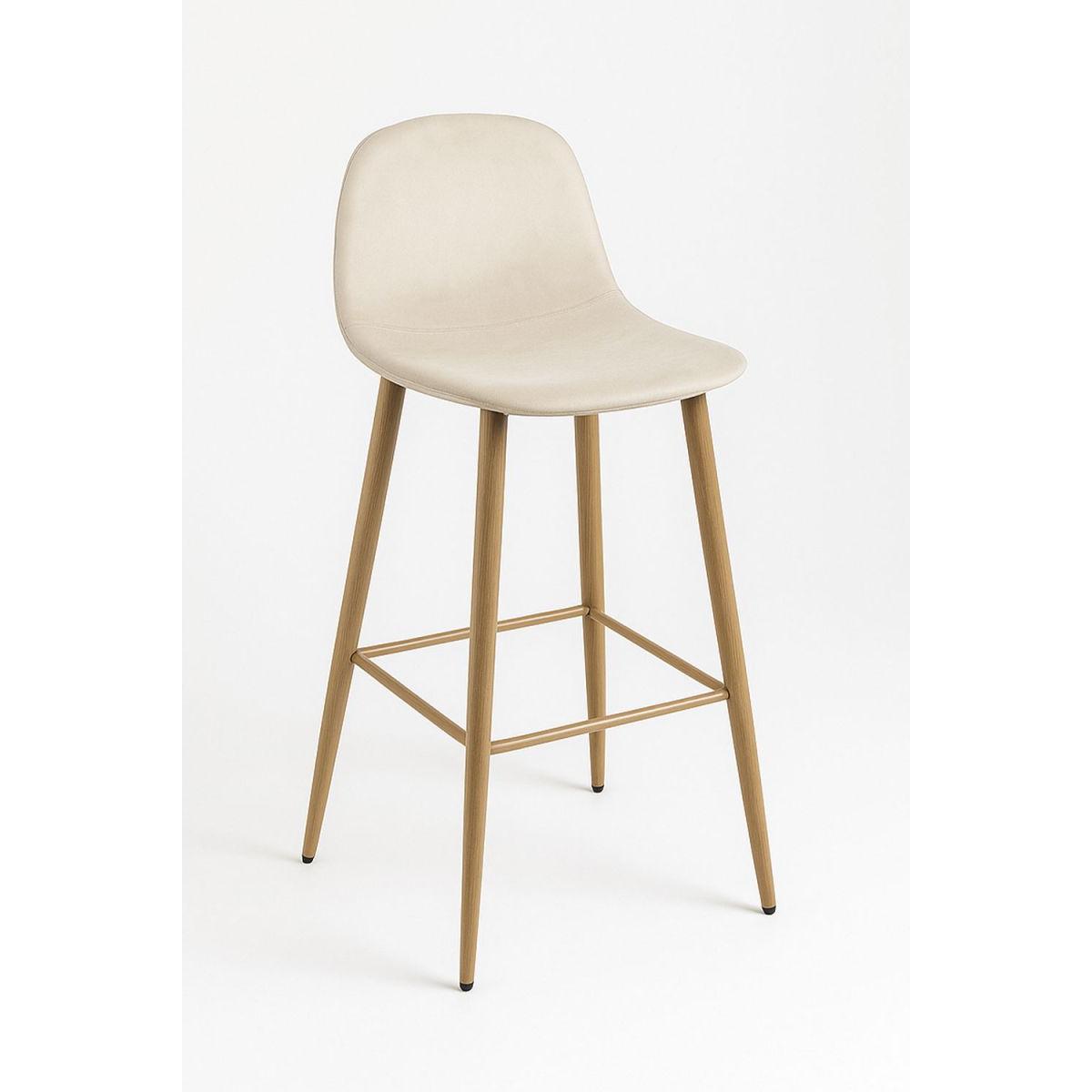 Regalos Miguel - Packs Taburetes Cocina - Pack 6 Taburetes Teok Terciopelo - Beige