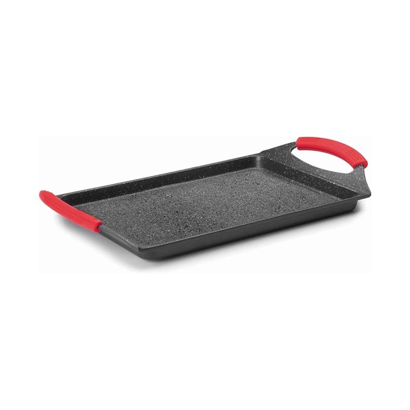 LACOR Plancha Grill Lisa Eco Piedra Negro 33 x 25 cm Lacor | Plancha Grill Eco Piedra Antiadherente Cocina Saludable Lacor