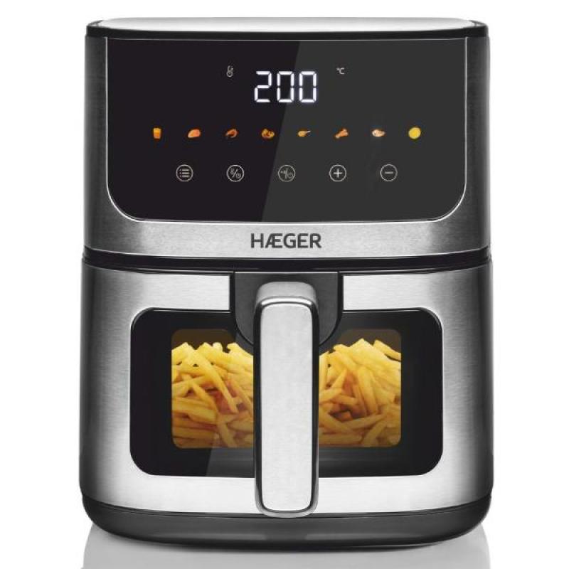 Freidora de aire Haeger AF-D47.005A 4,7L 1200W con temporizador y 8 programas
