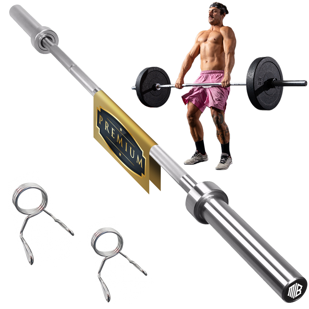 Barra de Pesas 50mm (Estándar Olímpico) para Musculación – Modelos Recta y Curl Z (120cm - 220cm) – Gimnasio, Crossfit y Halterofilia