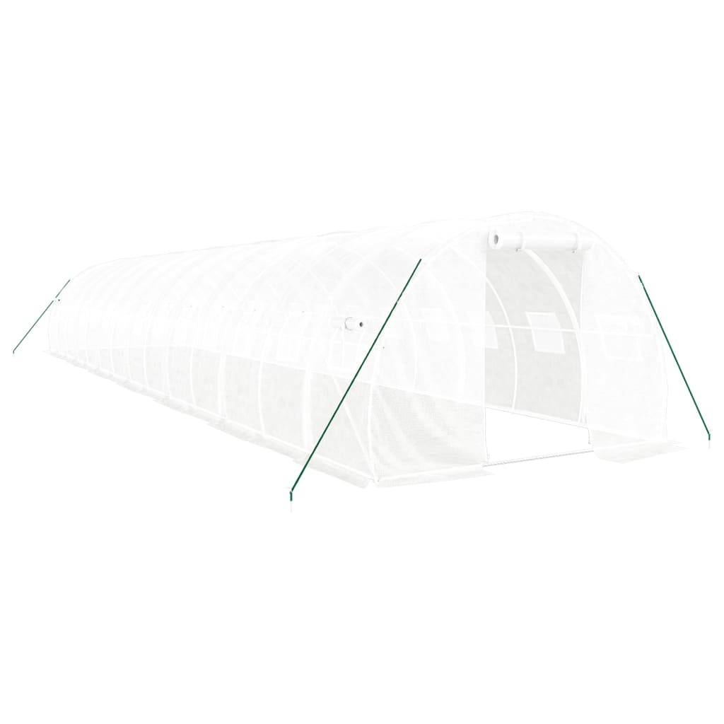vidaXL Invernadero con estructura de acero blanco Multitalles