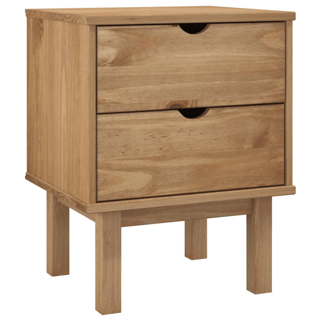 Vidaxl OTTA Mesita de Noche Madera de Pino 45x39x57 Cm Marrón