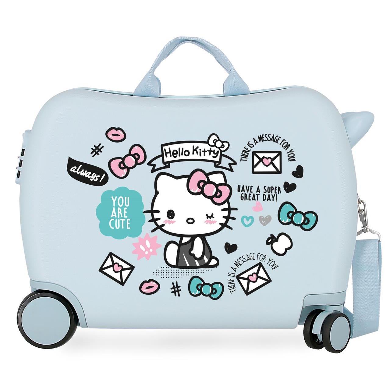 Maleta Infantil Sanrio Hello kitty you are cute azul claro 38x50x20cm