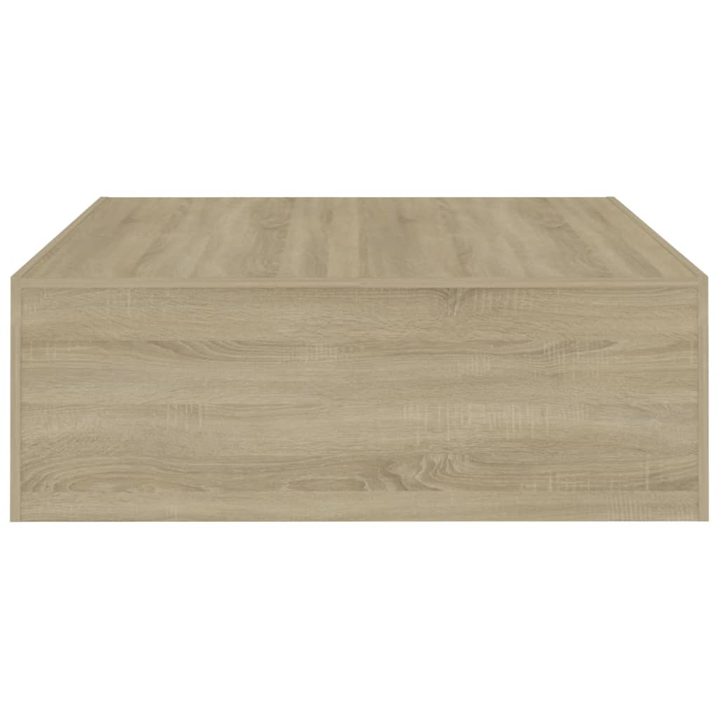 vidaXL Mesa de centro madera contrachapada roble Sonoma 100x100x35 cm
