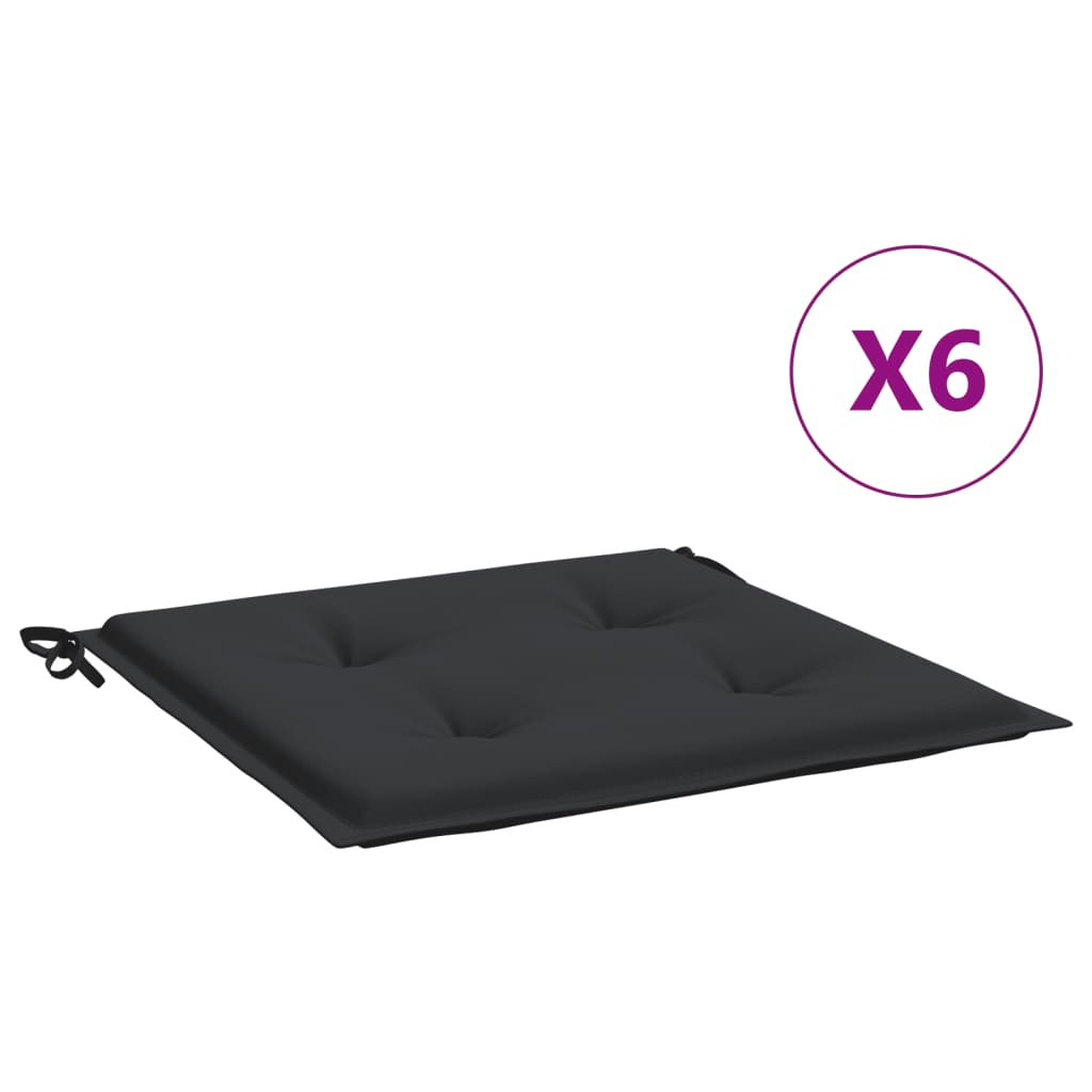Vidaxl Cojines de Silla de Jardín 6 Uds 40x40x3 Cm Antracita
