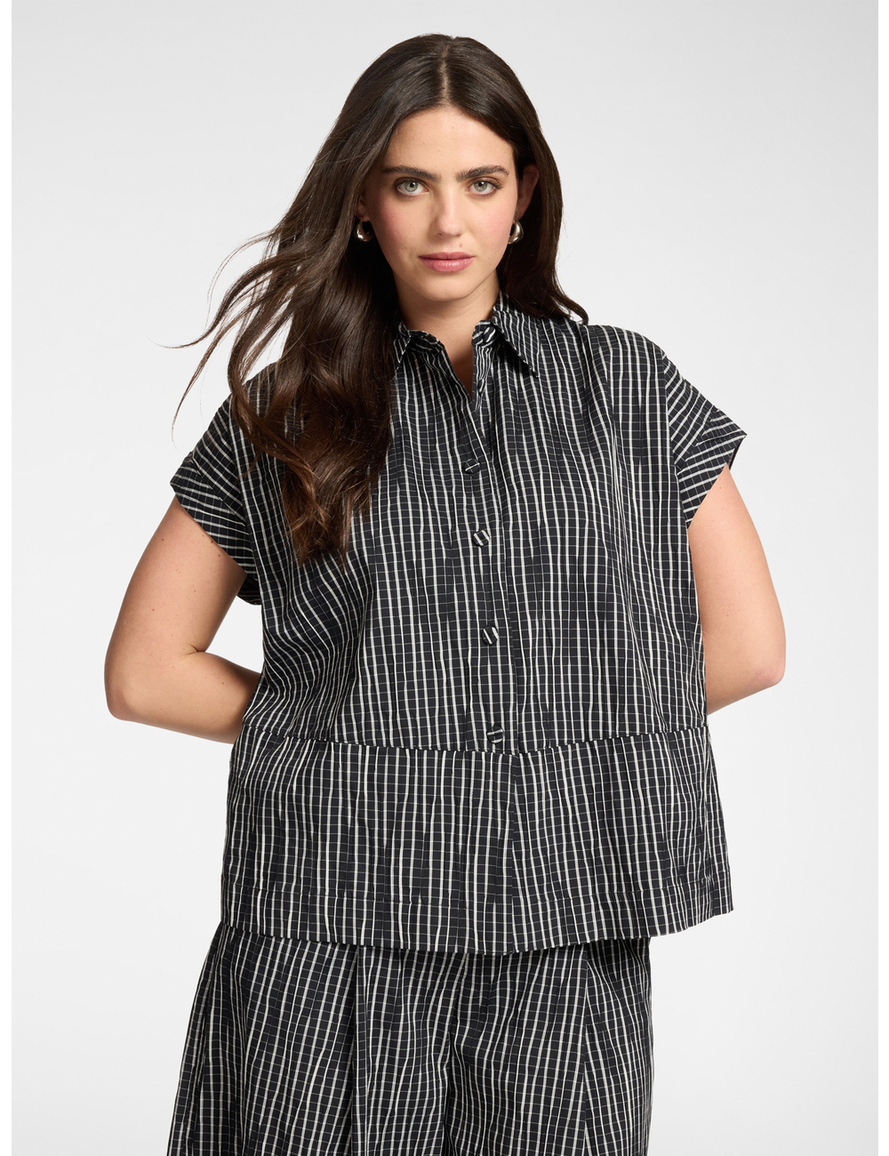 Elena Mirò - Camisa de algodón teñido en hilo