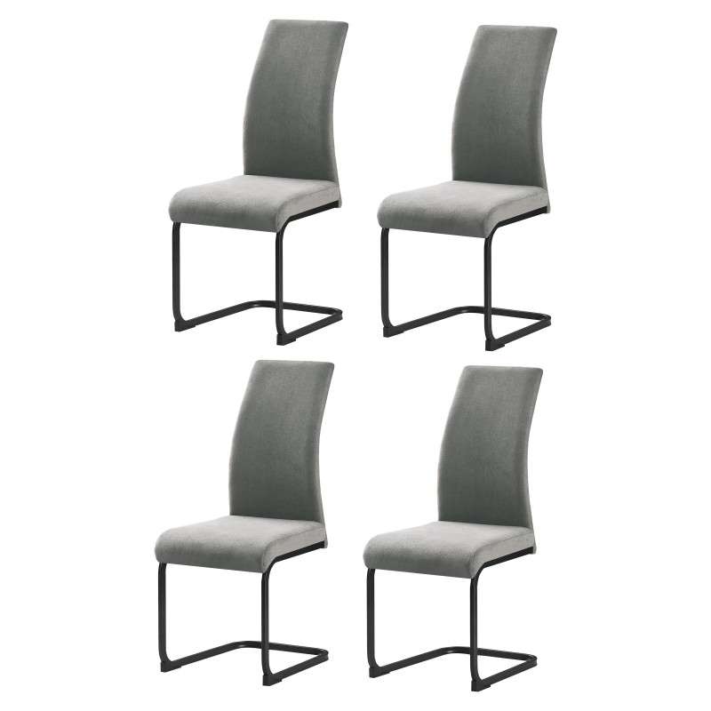 Miroytengo Pack Sillas Salón Comedor Tacoma Estilo Contemporáneo Color Gris 43x100x45 cm