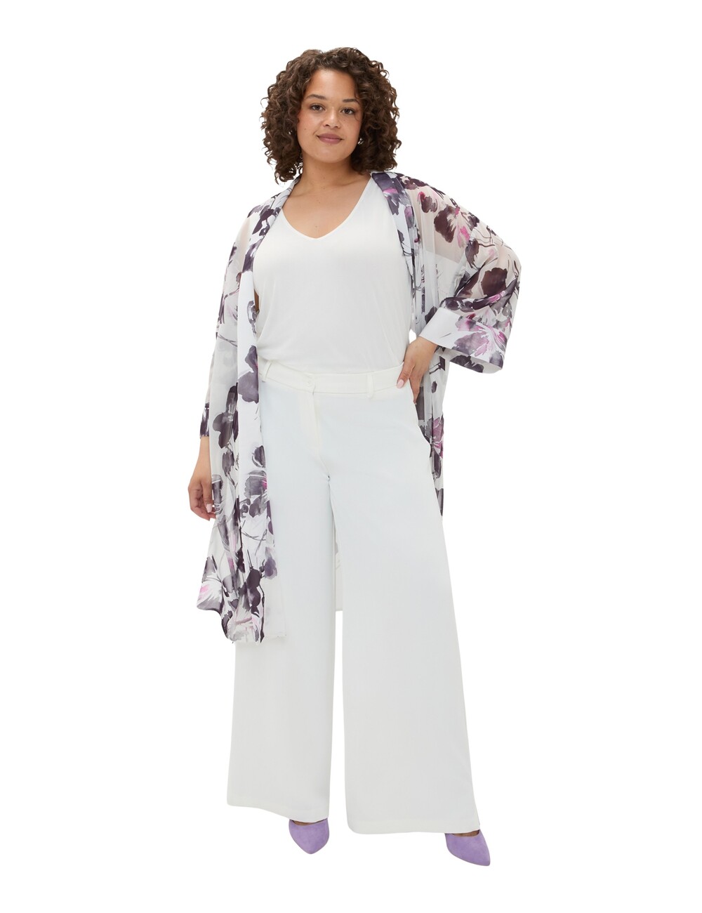 Fiorella Rubino - Pantalones Wide Leg en tejido fluido