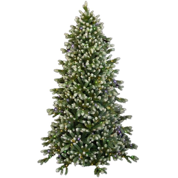 Arbol Led Pe 130X130X210 370L 1113 Ramas Nevado, Decoracióna de navidad para todos los hogares, Navidad Alpina Holly Night
