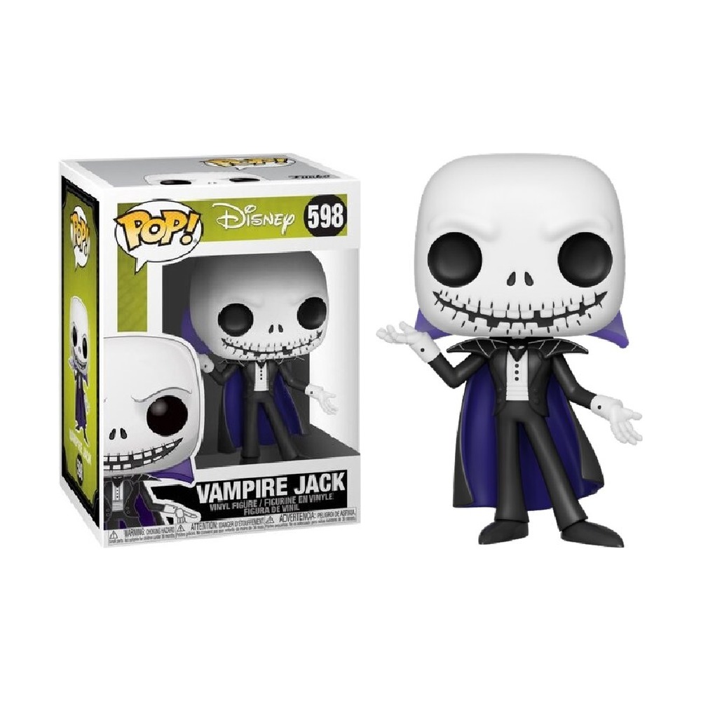 FUNKO POP! PESADILLA ANTES DE NAVIDAD - JACK VAMPIRO, 42672, Nº 598, TIENDA CON LICENCIA OFICIAL, FIGURA, JUGUETE, CABEZÓN, VINILO, MUÑECO, PELÍCULA, ESQUELETO, STOPMOTION, TIM BURTON
