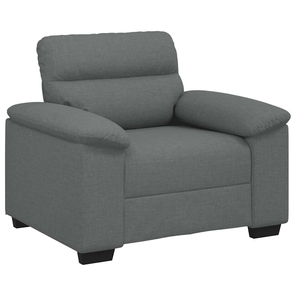 vidaXL Sillón Sofá Tela Gris Oscuro 100x81x84 cm