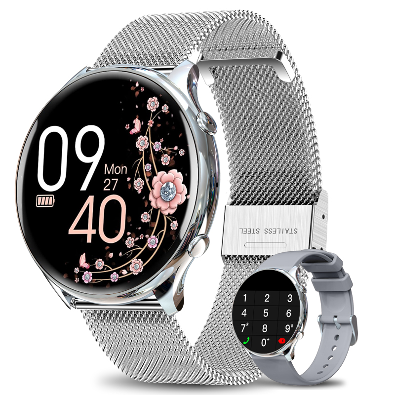 Reloj Inteligente Nuevo 2024 de para Mujeres con Función HD de Llamada Modo Deportivo 120+ Ritmo Cardíaco Presión Articular Regalo para Android e iOS