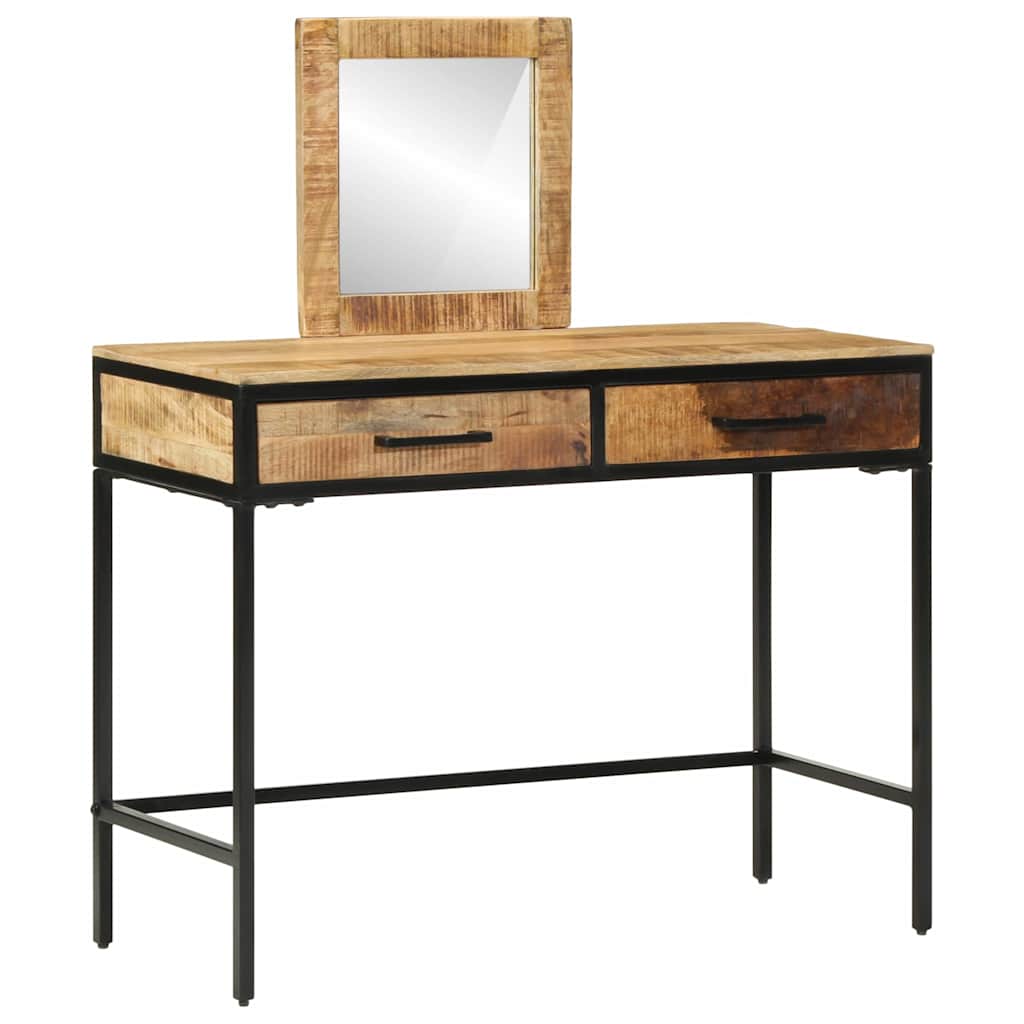 vidaXL Mesa de tocador Marrón 100 x 40 x 120 cm Madera maciza de Mango