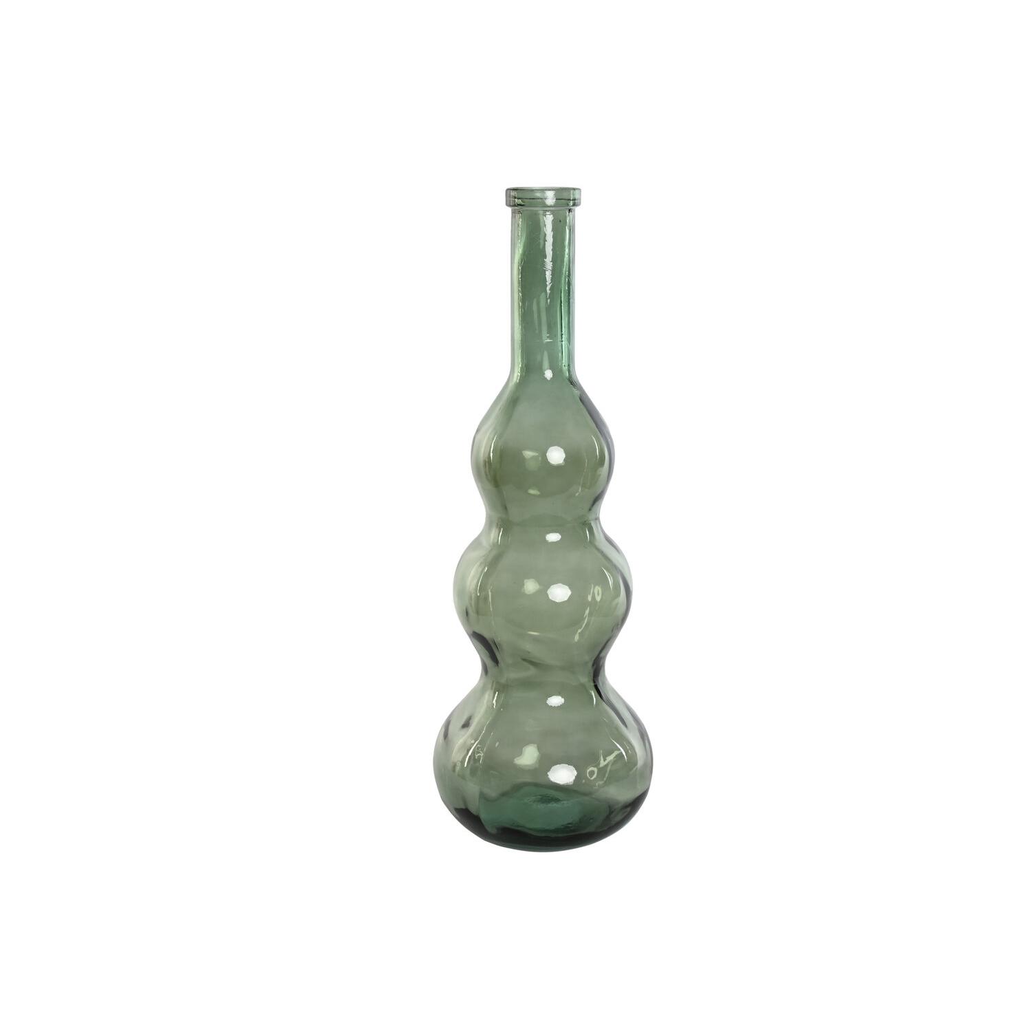 JARRON CRISTAL RECICLADO 26,5X26,5X75 VERDE JR214932 - EL MEJOR COMPLEMENTO PARA TU HOGAR FIJALO