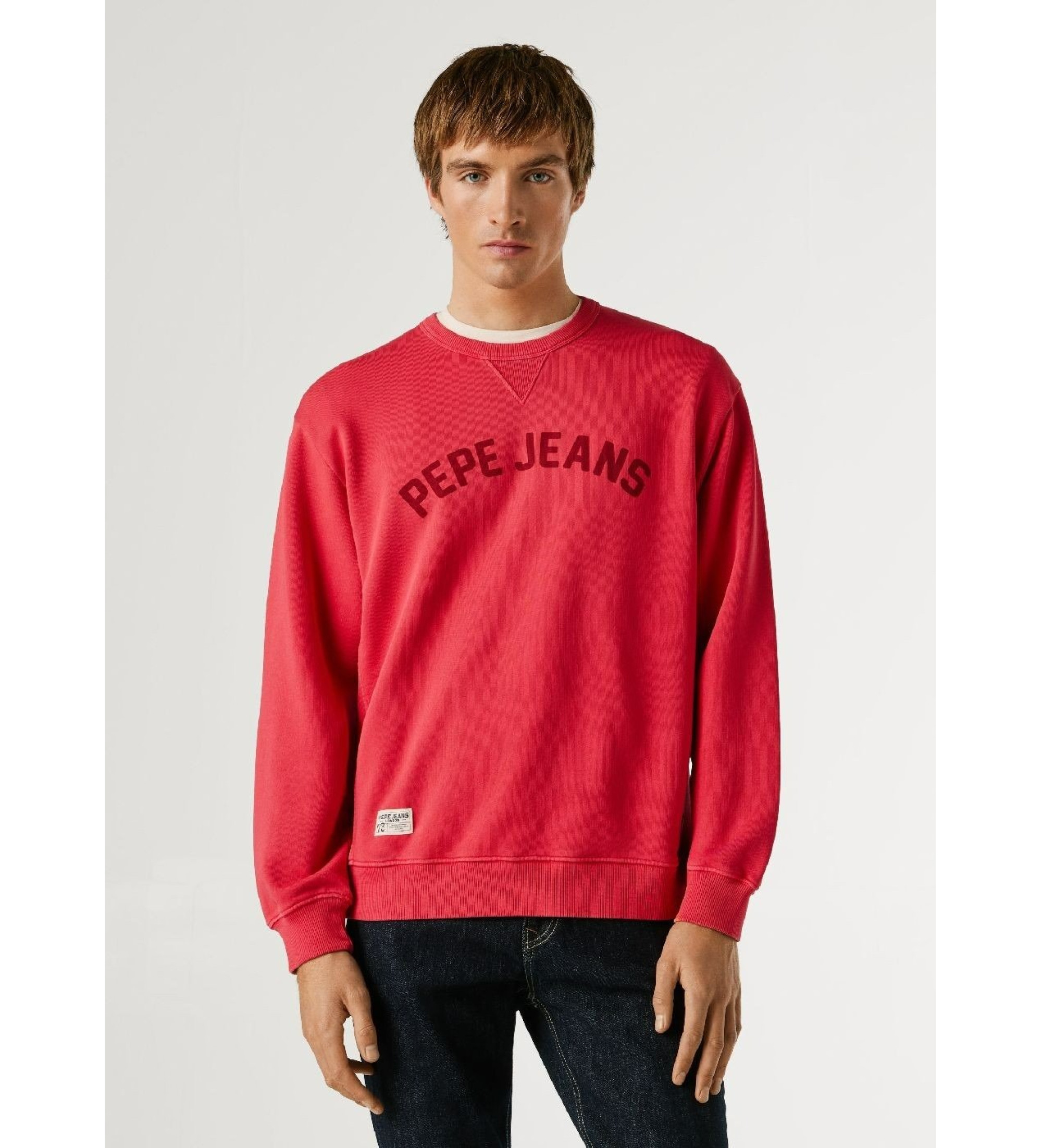 Pepe Jeans | Hombre | Sudadera Gio Crew rojo