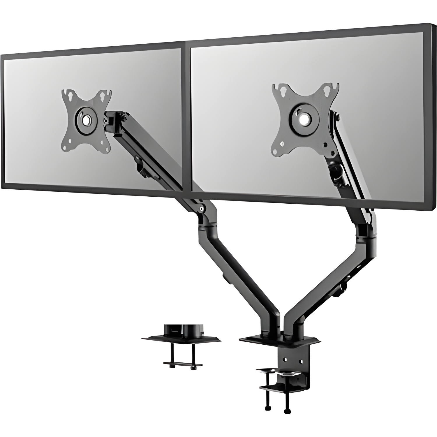 Neomounts Soporte de Escritorio para Pantalla Flet FPMA-D650DBLACK - Ahorra Espacio y Ajustable en Altura
