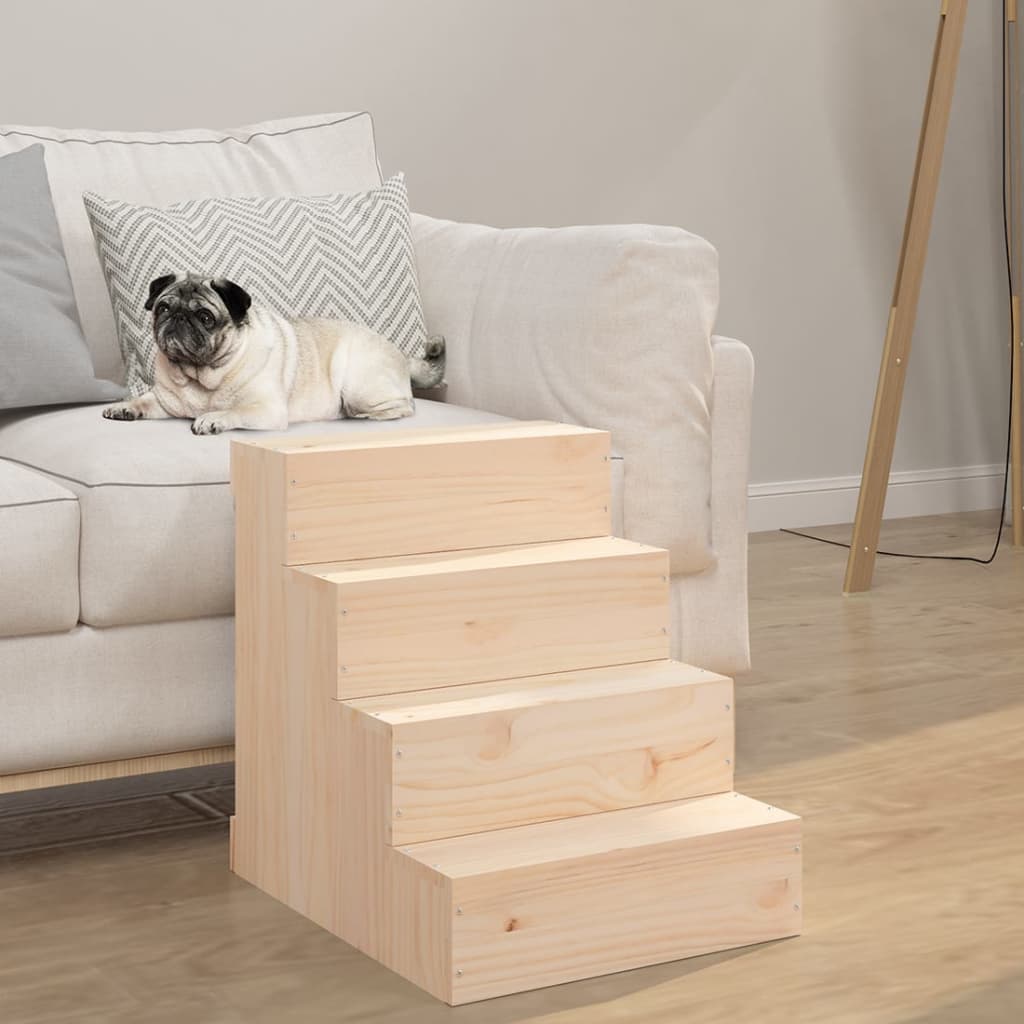 vidaXL Escalera Mascotas Perros Gatos Sofá Color Marrón miel,  Natural,  Blanco y mas