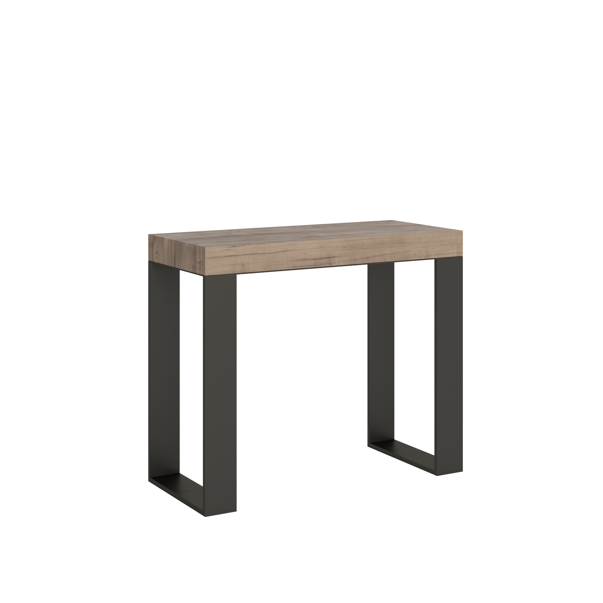 Consola extensible 90x40/300 cm Tecno Premium Roble Nature Estructura Antracita - Itamoby