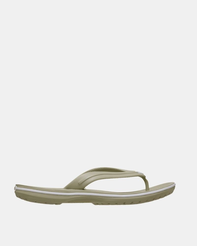Crocs 11033 CROCBAND FLIP Sandalias De dedo Chancletas Mujer Beige