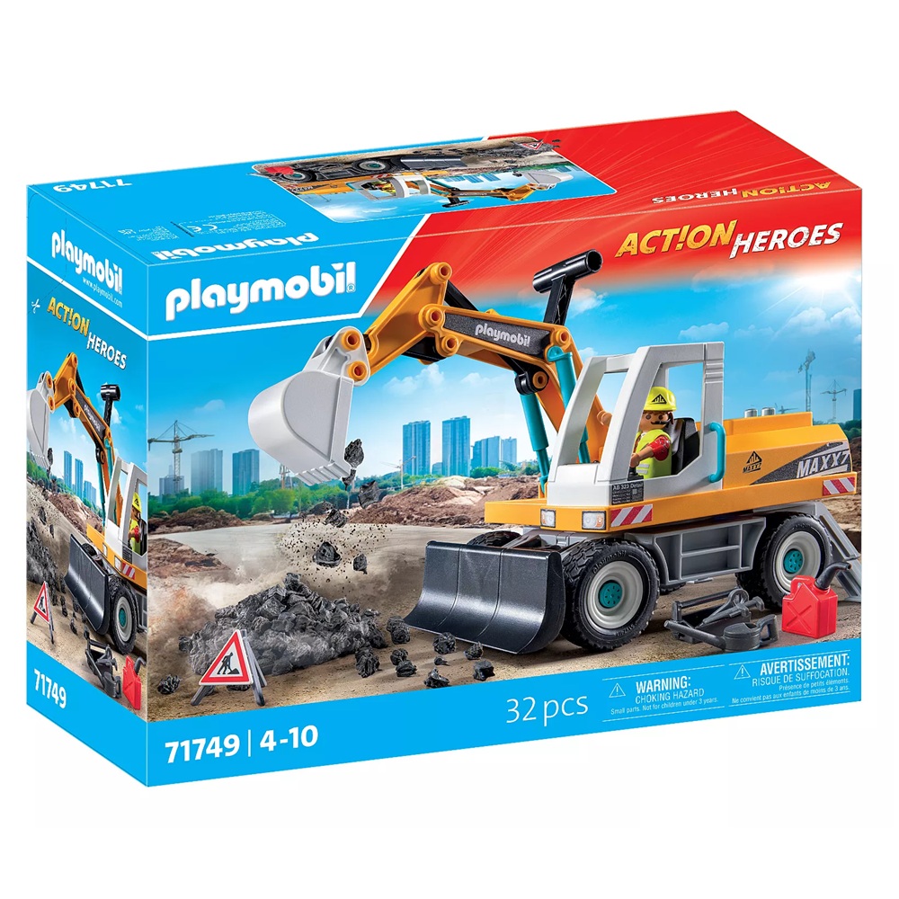 PLAYMOBIL - EXCAVADORA GRANDE, 71749, TIENDA CON LICENCIA OFICIAL