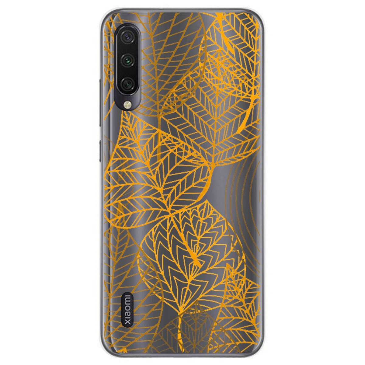 Tumundosmartphone Funda Gel Transparente para Xiaomi Mi A3 diseño Hojas Dibujos