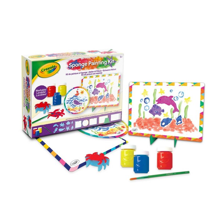 CRAYOLA JUEGO MIS PRIMERAS CREACIONES SET TALLER DE PINTURA JUEGOS EDUCATIVOS 26x6x19 Cms.