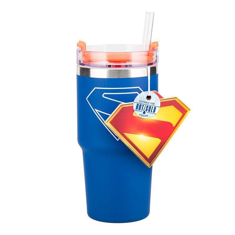 Superman Theatrical Gamer Cup - Vaso Térmico - Mantente hidratado todo el día con este vaso térmico de Superman.