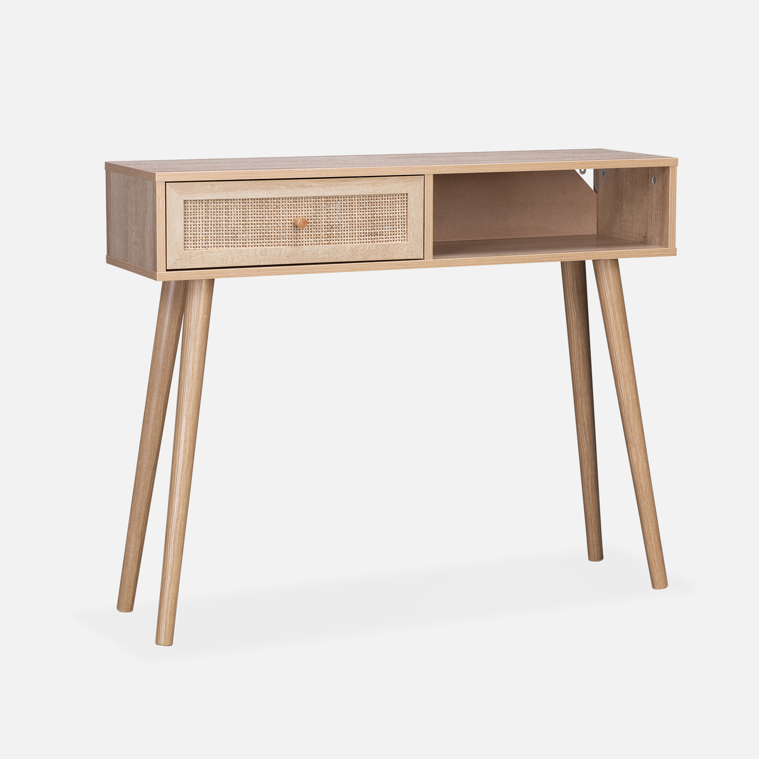 sweeek - Consola estilo escandinavo de caña, 100cm , Boheme , 100x29x81