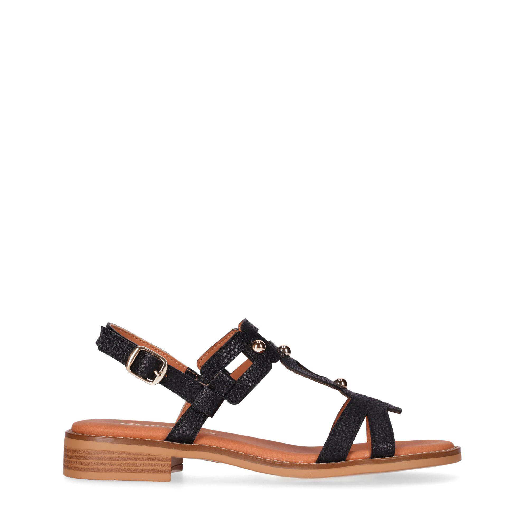 Chika10 Leather MILENA 02 Sandalia de TacÃ³n Negro/Black
