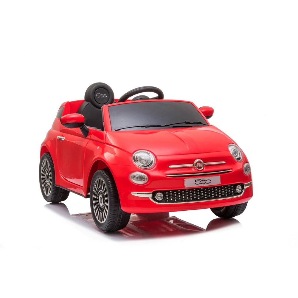 Runruntoys Coche Fiat 500 Rojo bateria 12V 113X67.5X53Cm (Injusa 4082)