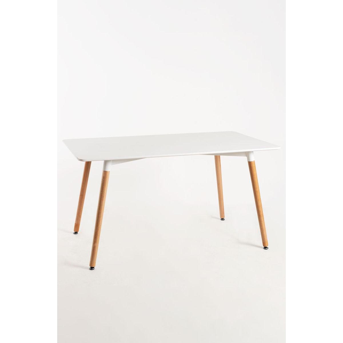 Regalos Miguel - Estilo Nórdico - Mesa Tower Rectangular 120 x 80 cm - Blanco