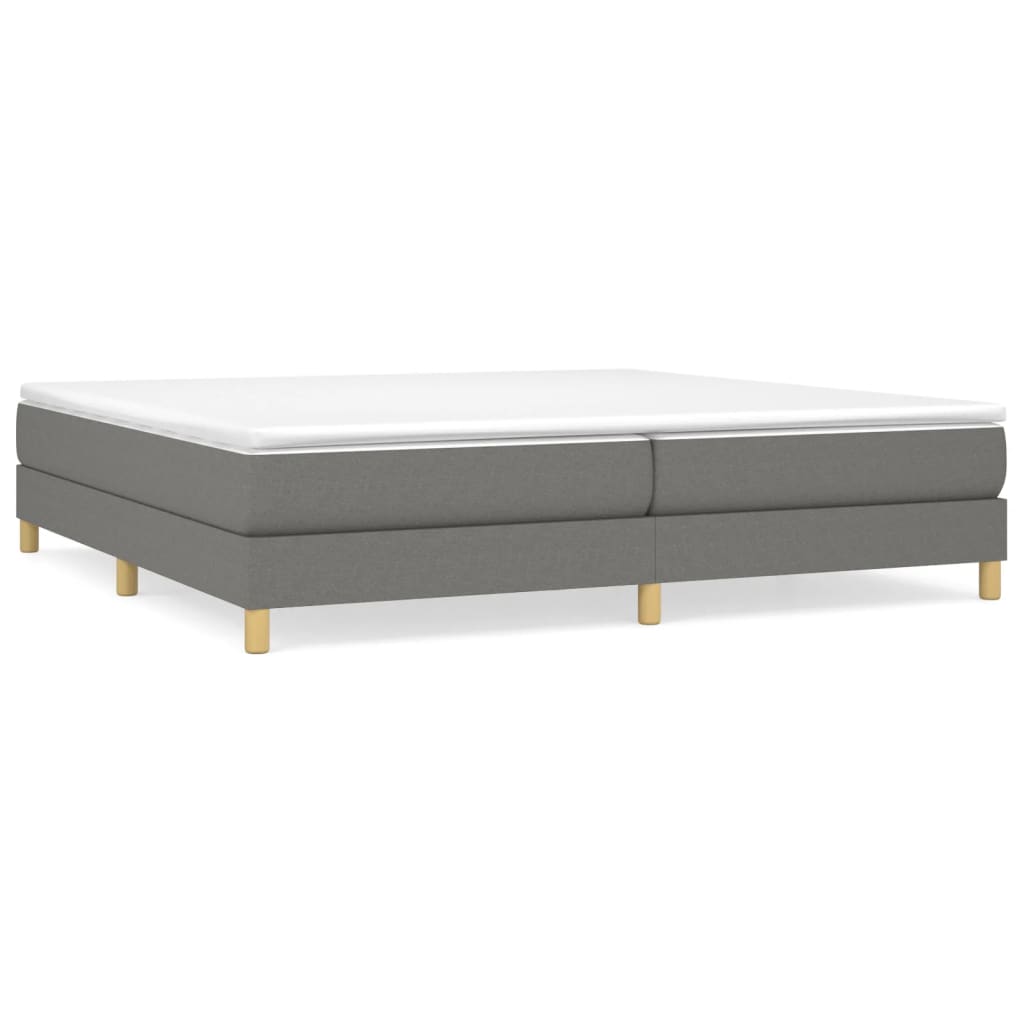 vidaXL Estructura de cama con somier tela gris oscuro 200x200 cm