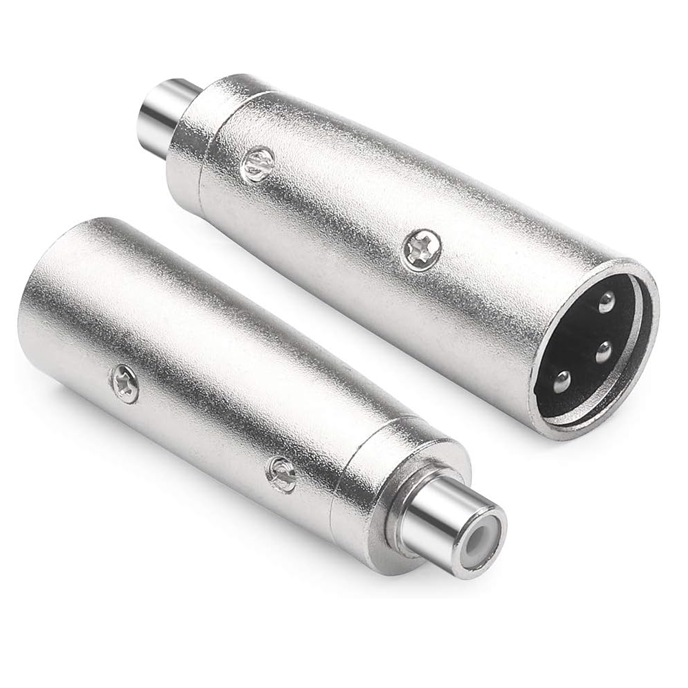 CABLEPELADO Adaptador XLR Mono 3 Pin Macho - Hembra | Adaptador XLR a | Apto para mezcladores, micrófonos, amplificadores, Ecualizador, teclados, Guitarras, Piano eléctrico, etc | 1 unidad