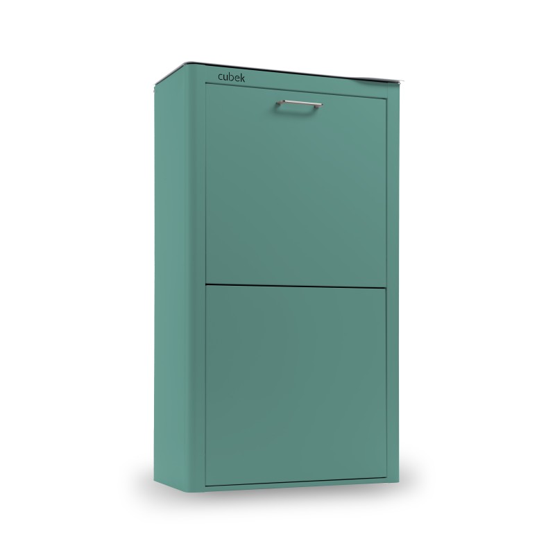 DON HIERRO - Cubo de basura y reciclaje lacado, 4 cubos gran capacidad, CUBEK-
