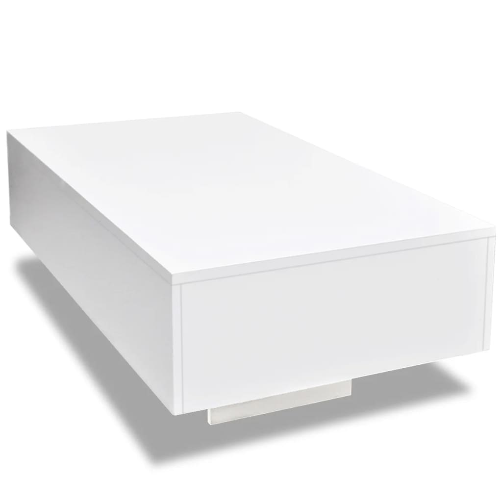vidaXL Mesa de centro Blanco, Negro, Mesita de Salón o Comedor o Auxiliar Mesa de Café Meuble Salón