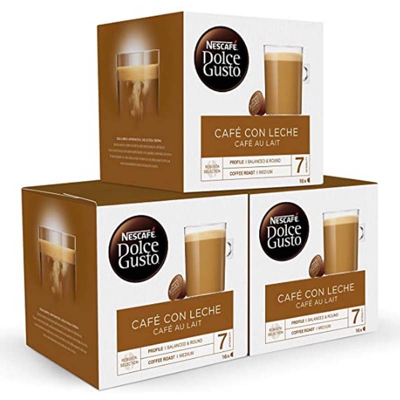 Dolce Gusto - Café con Leche Pack 48 cápsulas Dolce Gusto Nescafe 7613036084666