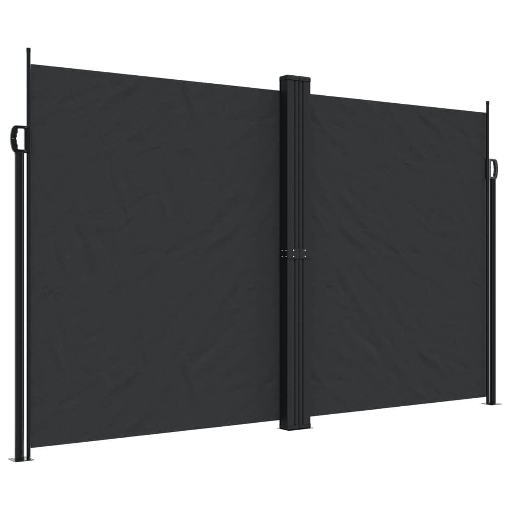 vidaXL Toldo lateral retráctil 200x1200 cm Color Negro, Crema, Azul