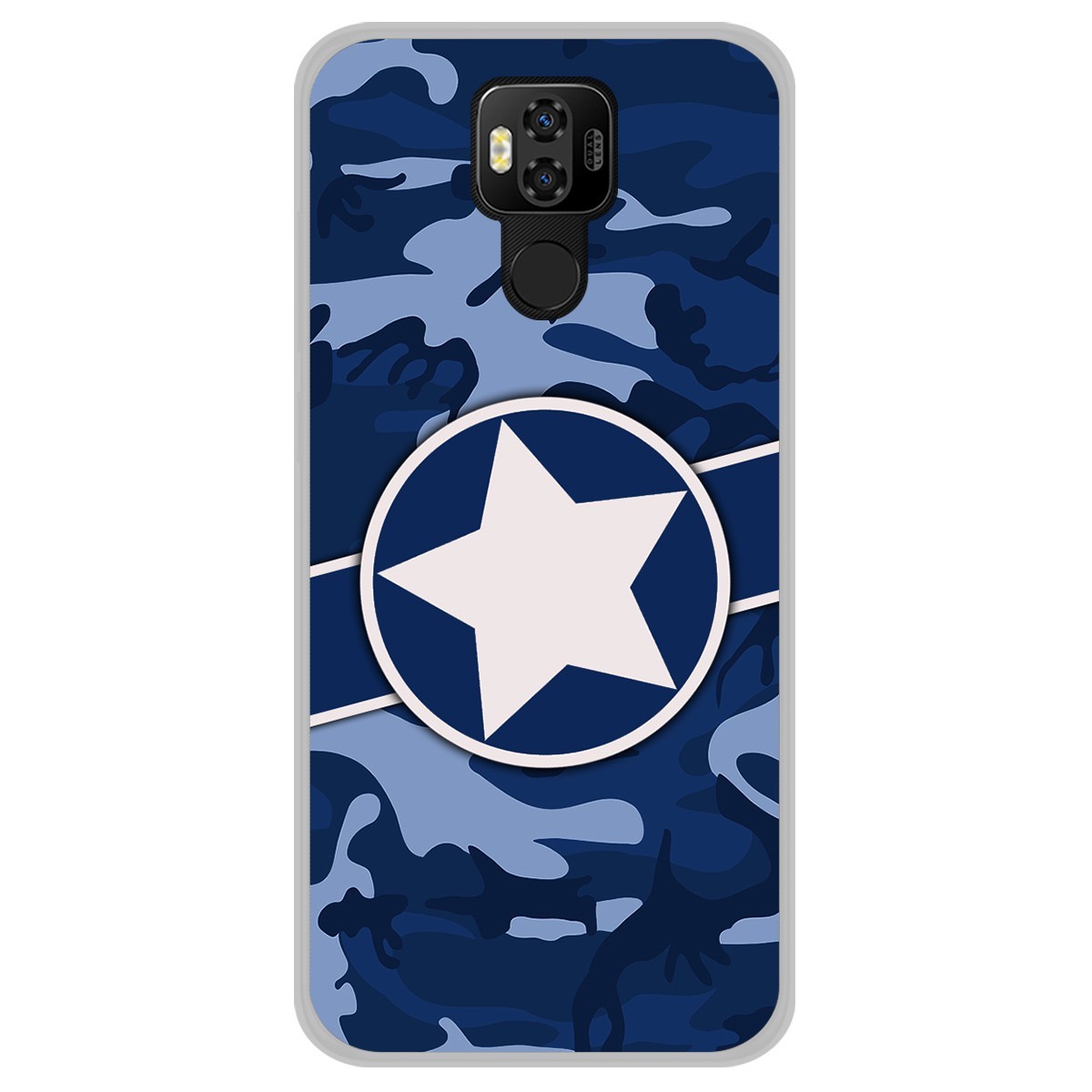 Tumundosmartphone Funda Gel Tpu para Ulefone Power 6 diseño Camuflaje 03 Dibujos