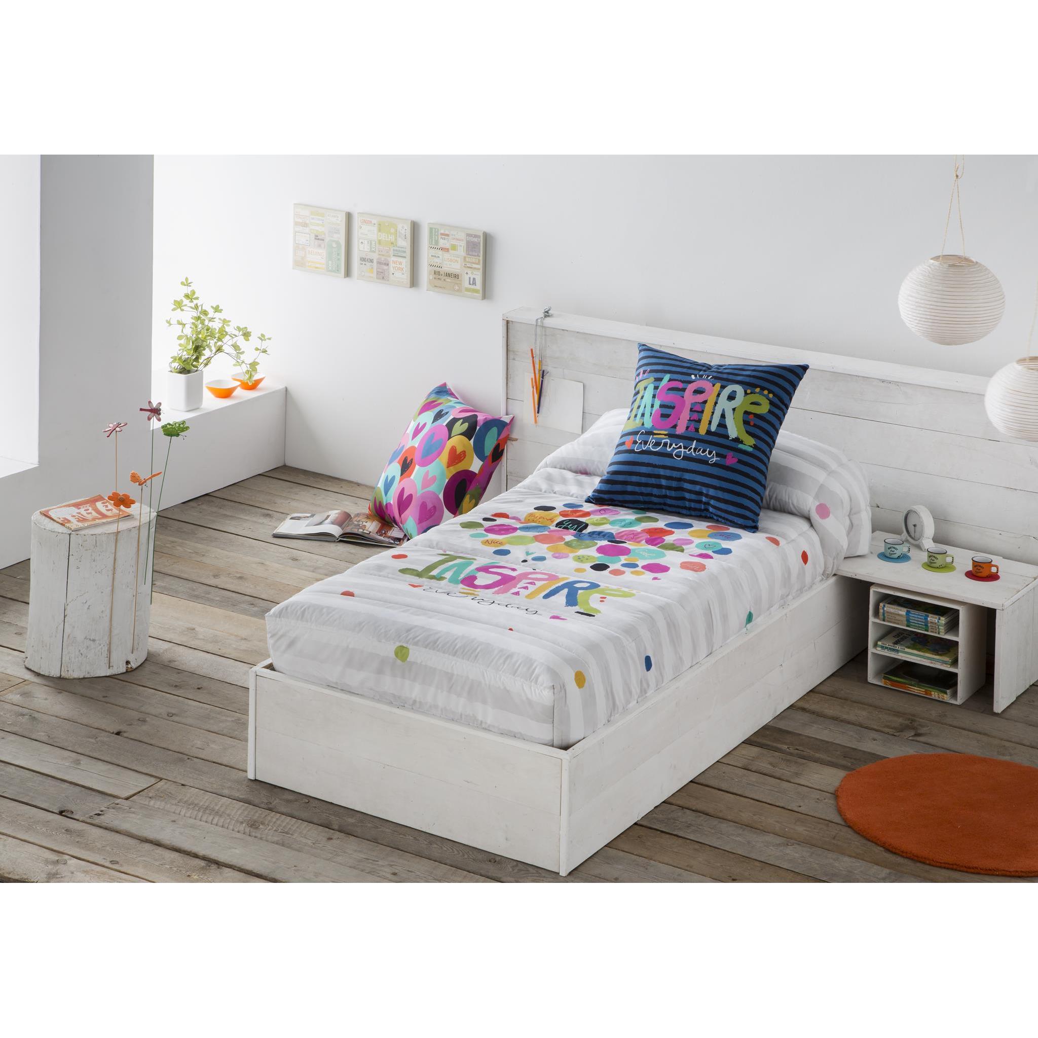 JVR - Edredón Ajustable modelo JOY - Tejido 100% Algodón - Estampado digital - Fabricado en España - Cama 80/90/105/135/150